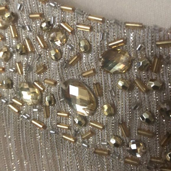 Laura Petites gold shimmer dress-See photos! - Picture 3 of 9